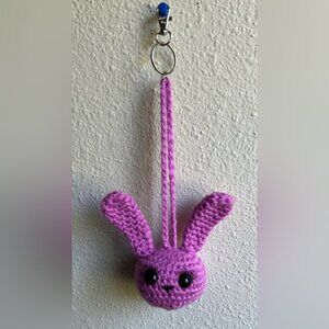 Crocheted Bunny Keychain 🐰